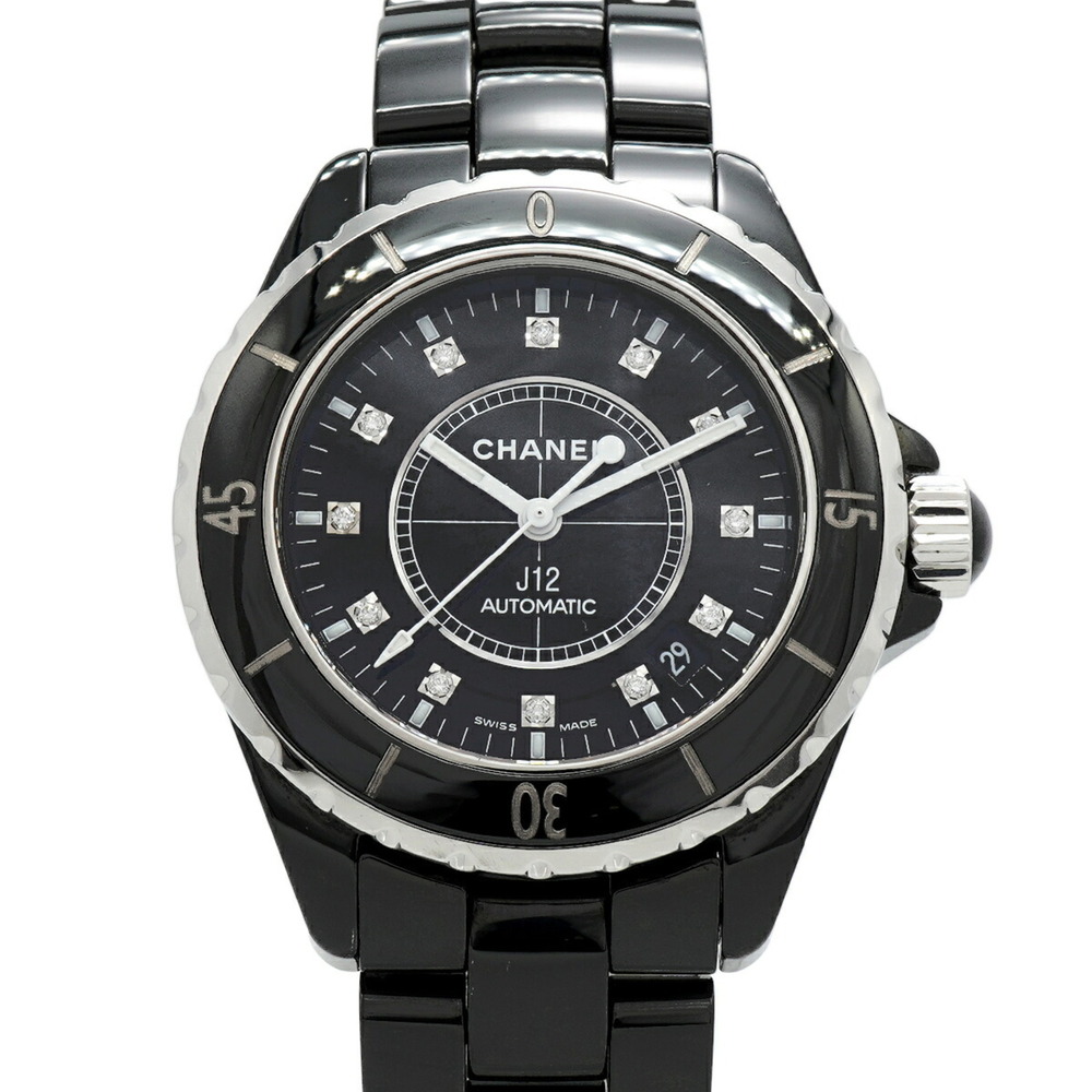 Chanel J12 Diamond H1626 Black Dial Men's Watch